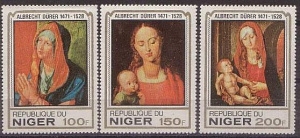 Нигер 1979, 450 лет со Дня Смерти Дюрера, 3 марки + блок